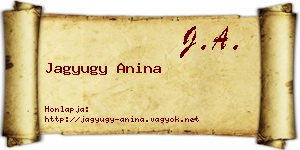 Jagyugy Anina névjegykártya